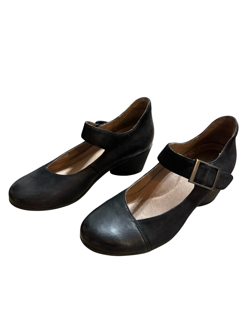 Dansko Roxanne Mary Jane Pumps Shoes Black Leather EU 37 US 6.5-7